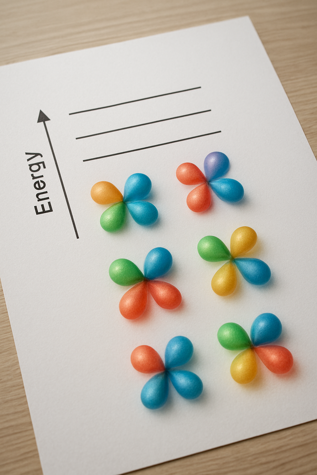 Molekulapályák kialakulása energiaszintek szerint