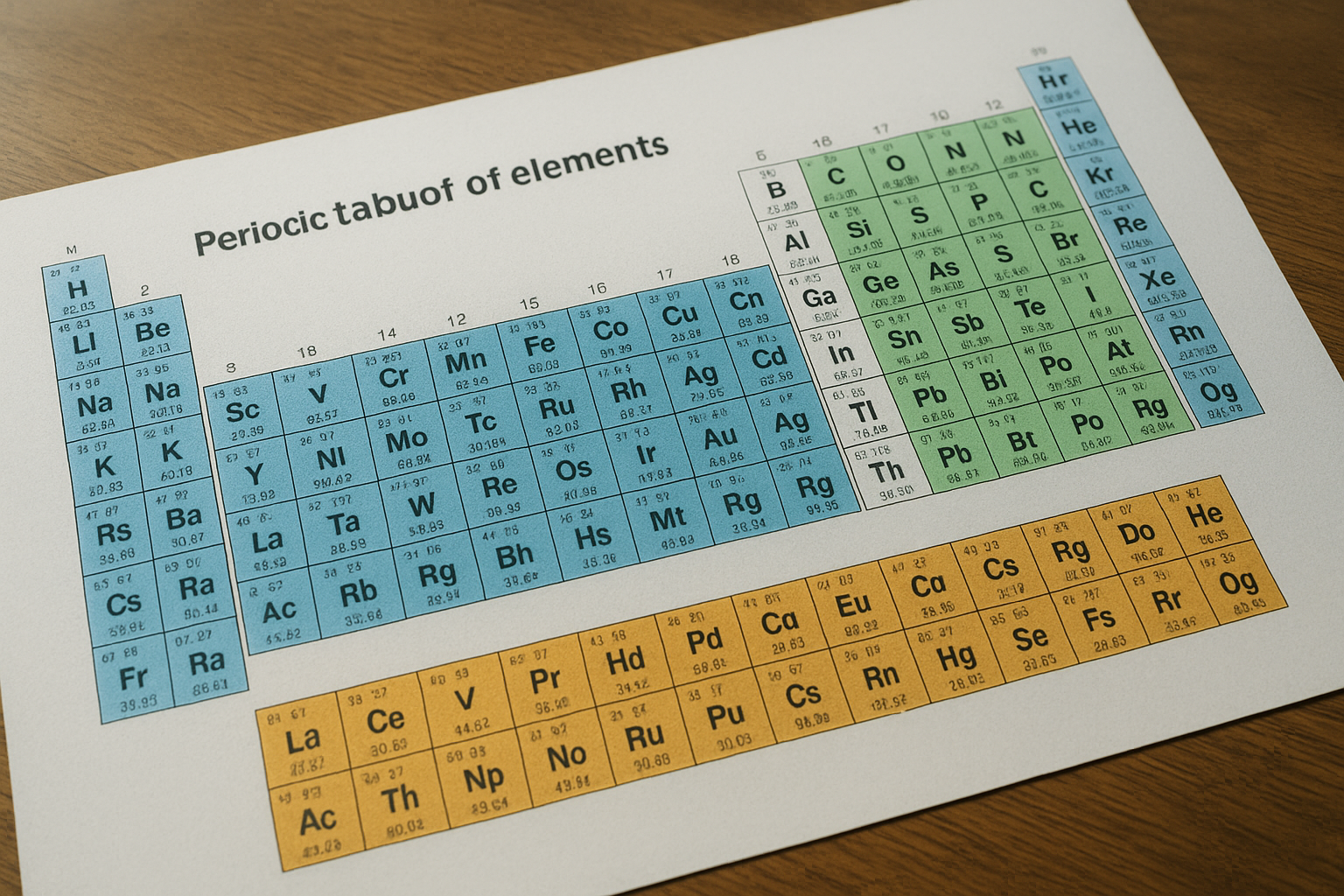 A periódusos rendszer felépítése: Periódusok és főcsoportok rendje