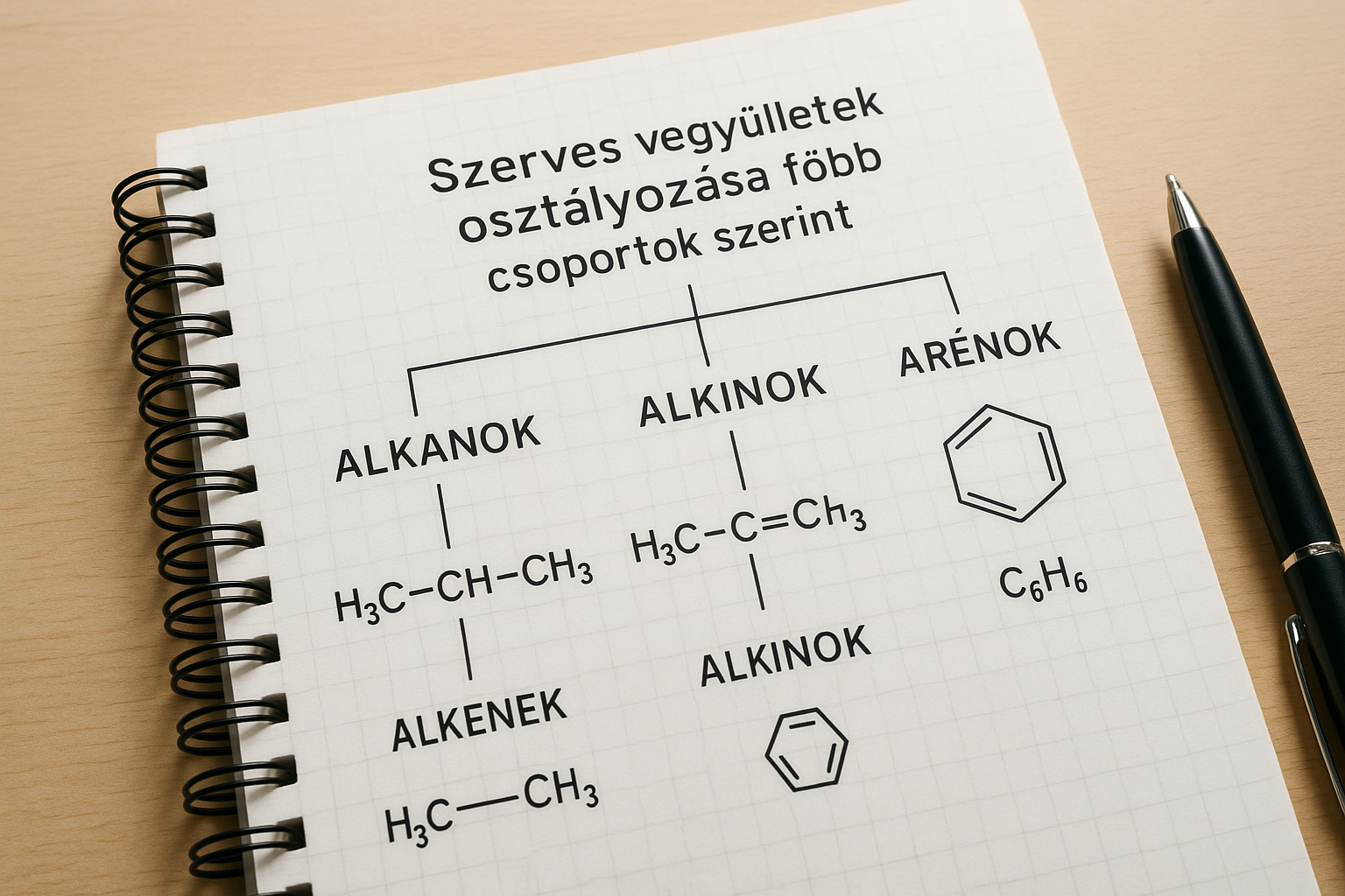 Szerves vegyületek osztályozása főbb csoportok szerint