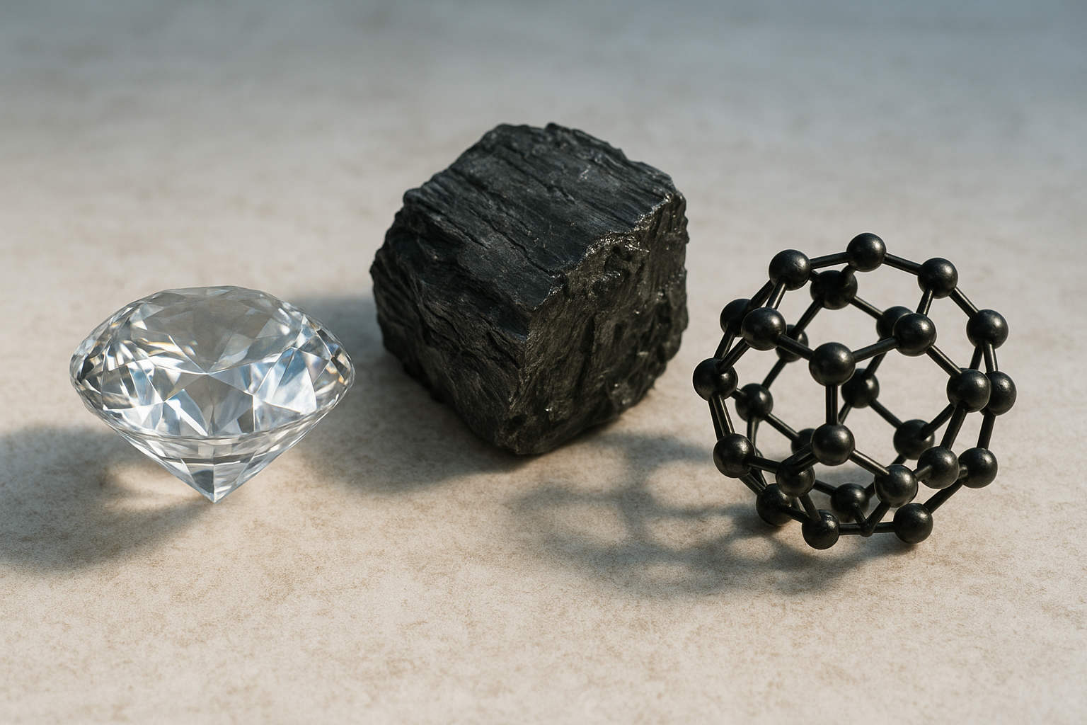 A szén allotróp módosulatai: Gyémánt, grafit és a fullerének